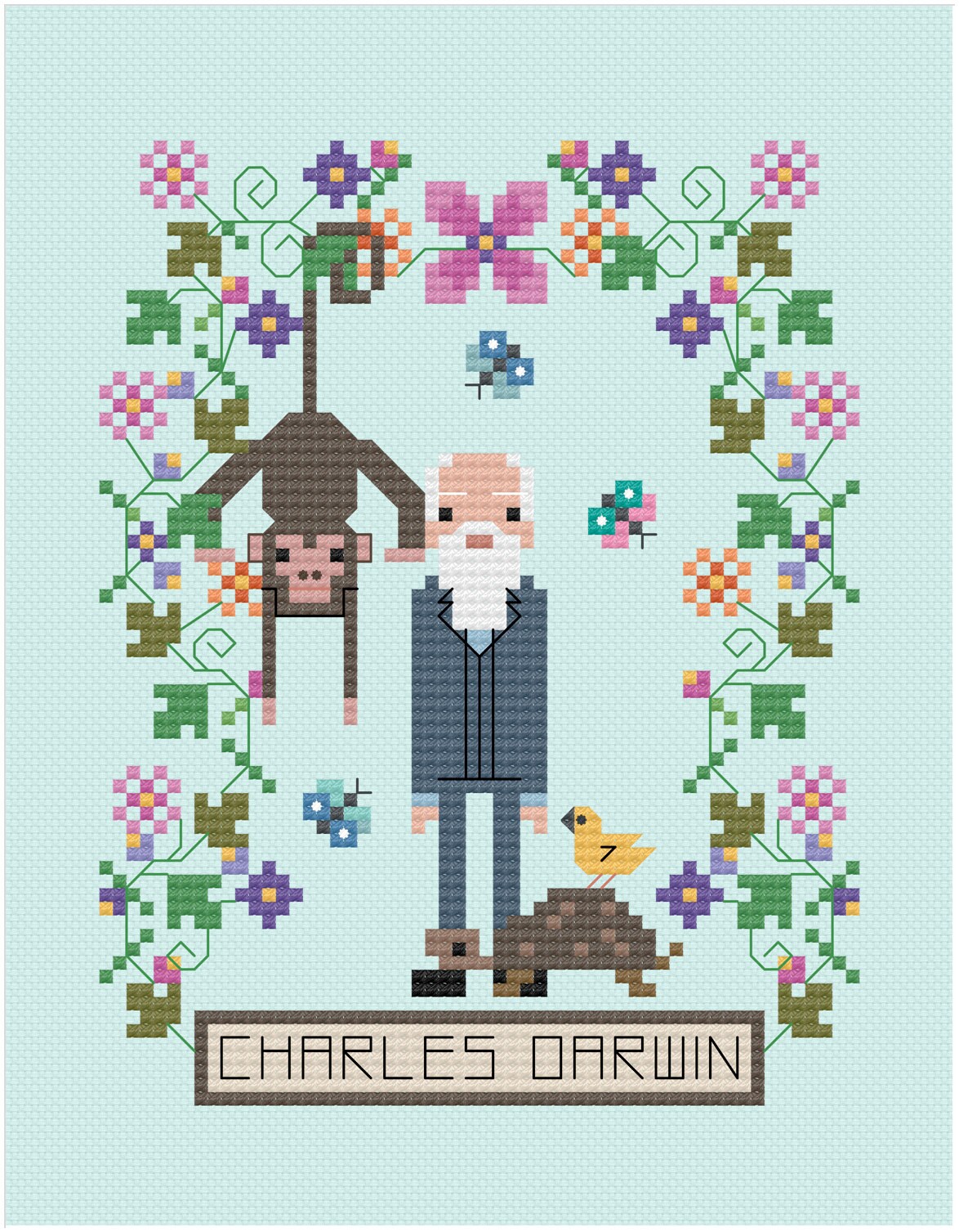 Darwin Color Patterns Charles Darwin PDF Digital Pattern - Etsy
