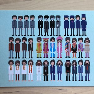 Complete Beatles blank greeting card
