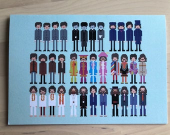 Complete Beatles blank greeting card