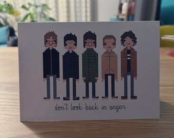 Oasis blank greeting card.