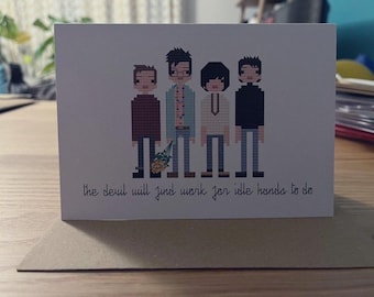 The Smiths blank greeting card.