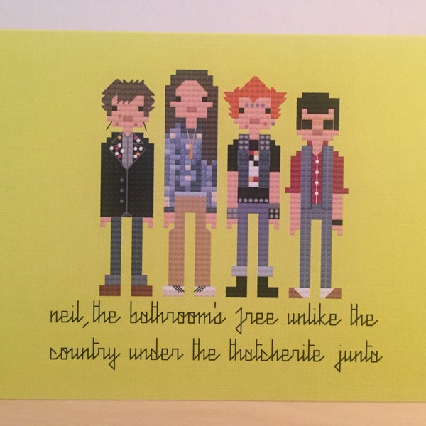 The Young Ones parody blank greeting card