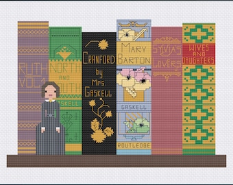 Elizabeth Gaskell's Bookshelf PDF Digital Pattern