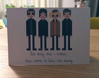 Charlatans blank greeting card.