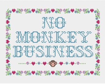 No Monkey Business PDF Digital Sampler Pattern