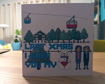 Wham! blank Christmas card