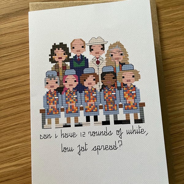 dinnerladies  blank greeting card