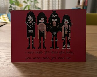 KISS blank greeting card.