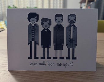 Joy Division blank greeting card.