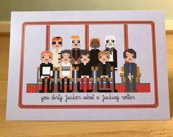 Sex Pistols Vs Bill Grundy blank greeting card.