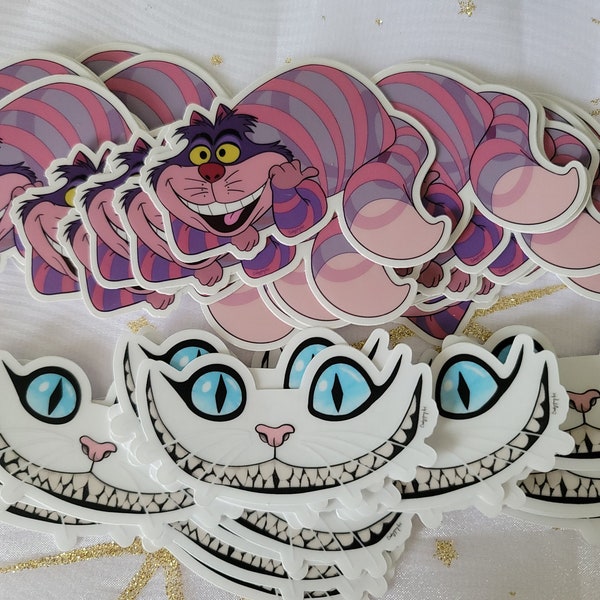 Cheshire Cat - Clear Vinyl Stickers