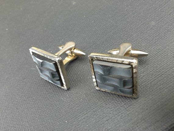 Vintage Stratton Square Gilt Cufflinks, England - image 1