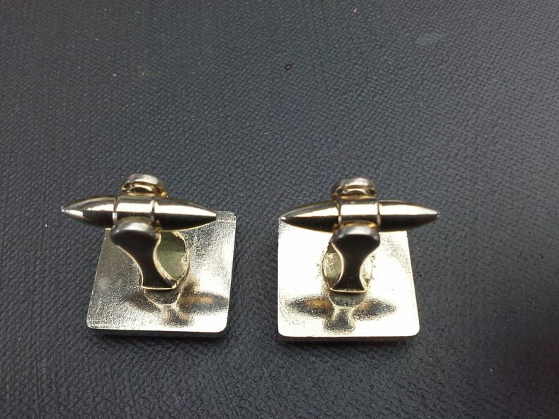 Stratton England Square Gilt Cufflinks Cuff Links Pale Gold Etsy
