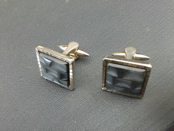 Vintage Stratton Square Gilt Cufflinks, England - image 2