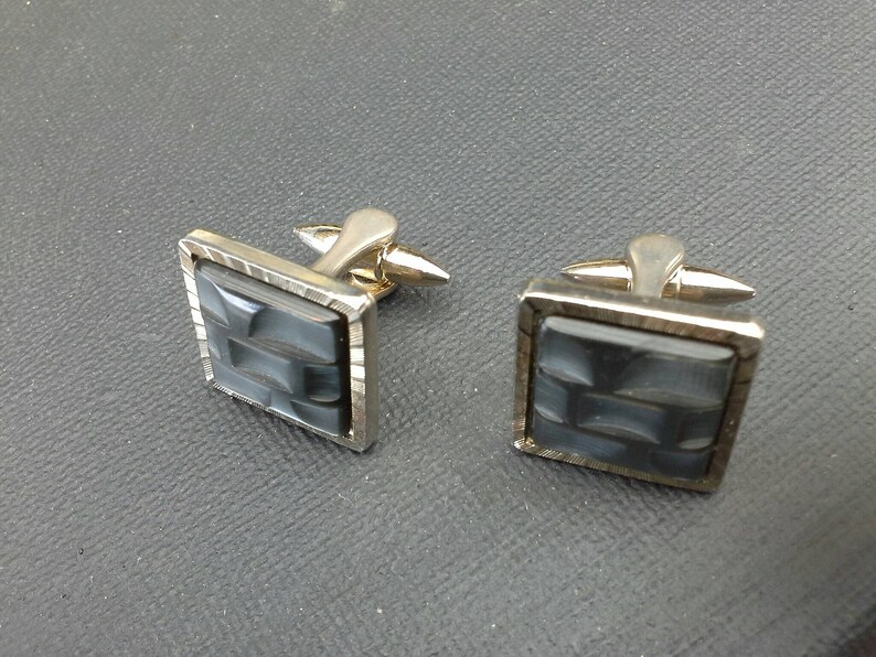 Stratton England Square Gilt Cufflinks Cuff Links Pale Gold Etsy