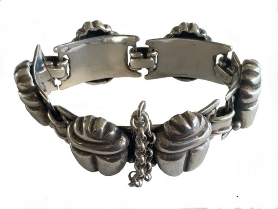 Antique Exceptional Heavy Solid Silver Scarab Bee… - image 1