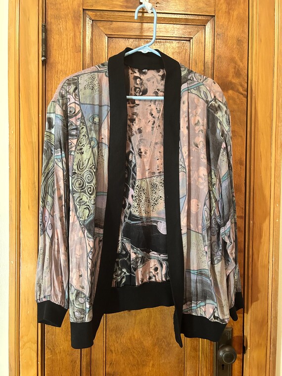 1980’s funky patterned light jacket - image 5
