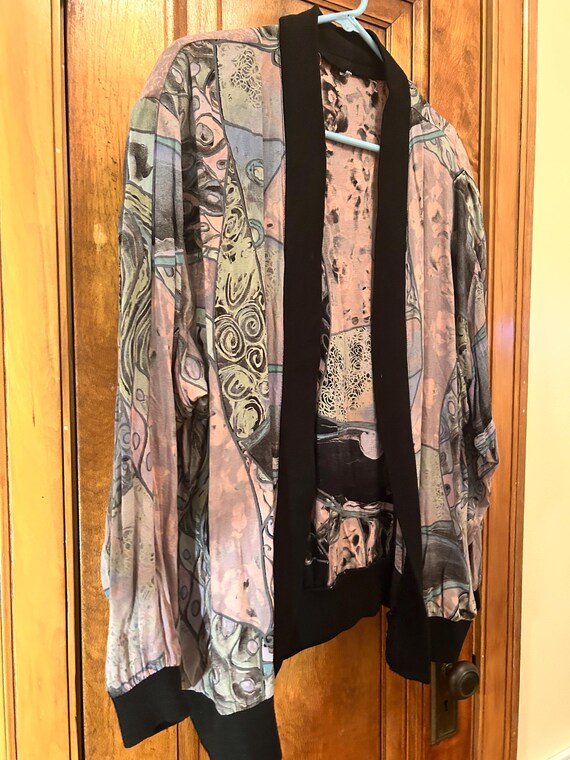 1980’s funky patterned light jacket - image 2