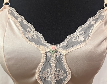 Haut de lingerie vintage JC Penney avec dentelle
