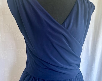 Robe bleu marine Liz Claiborne vintage