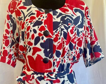 Robe à imprimé floral abstrait Marcelle Griffon