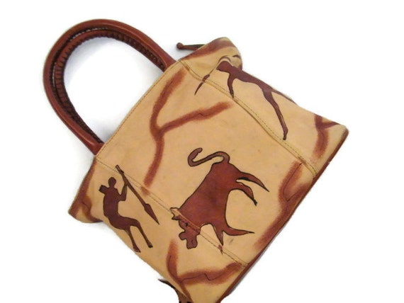 Leather Tuareg TASSEL Ethnic Tribal Ornament African Gift Fob Bag Purse Purple