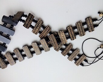 90s Vintage Wide Black Jute Braided Chord Belt - Etsy display picture 3