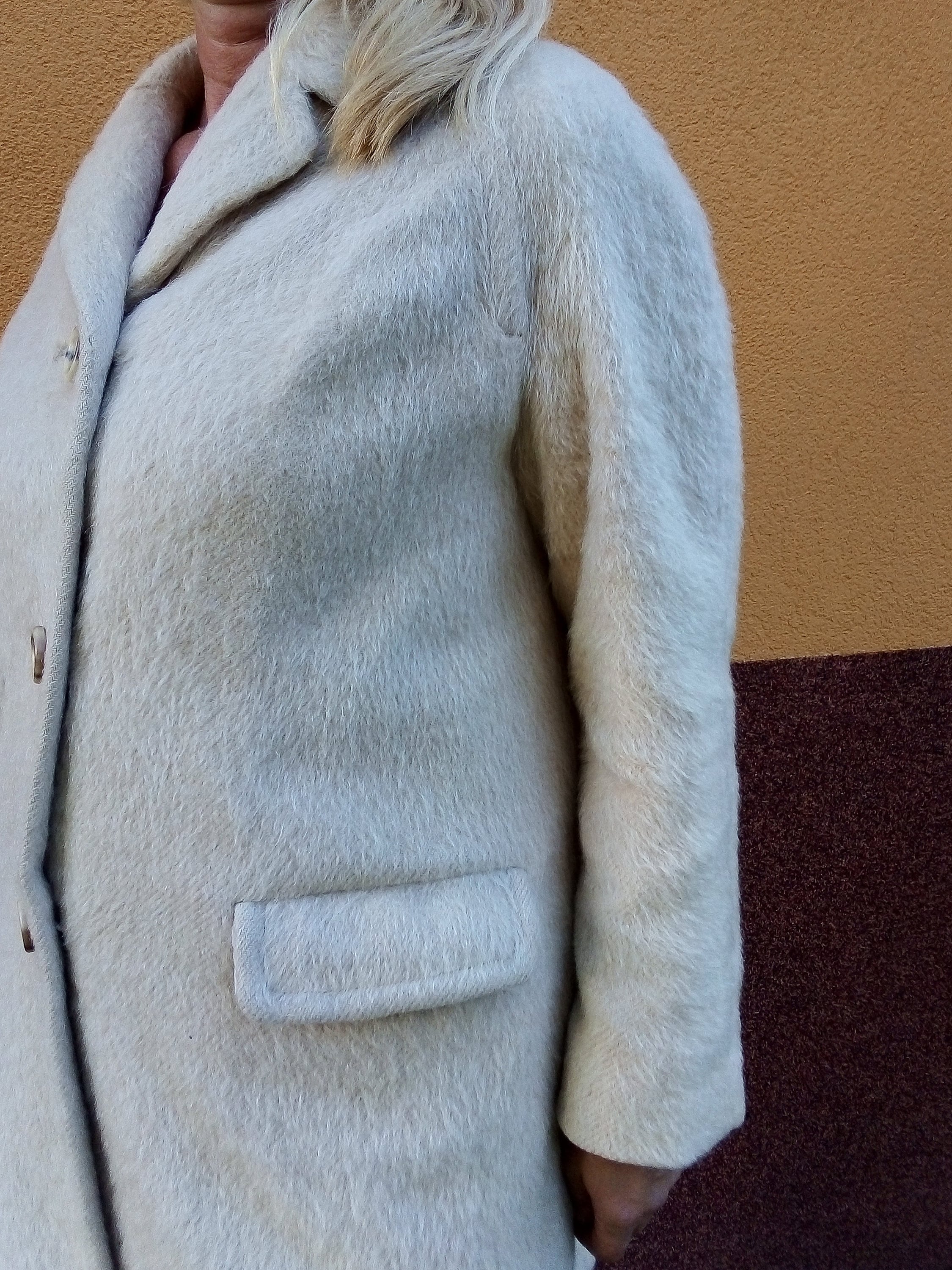 Luxury Mohair Cream coat women Fluffy Car autumn coat Light Etsy