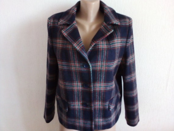 short plaid jacket