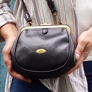 THE BRIDGE Dark Brown leather messenger bag Italian Designer coffee brown crossbody shoulder bag Small purse bag made in Italy