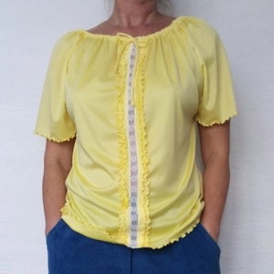 Vintage Romantic frill lace decor top  Loose Fit Blouse