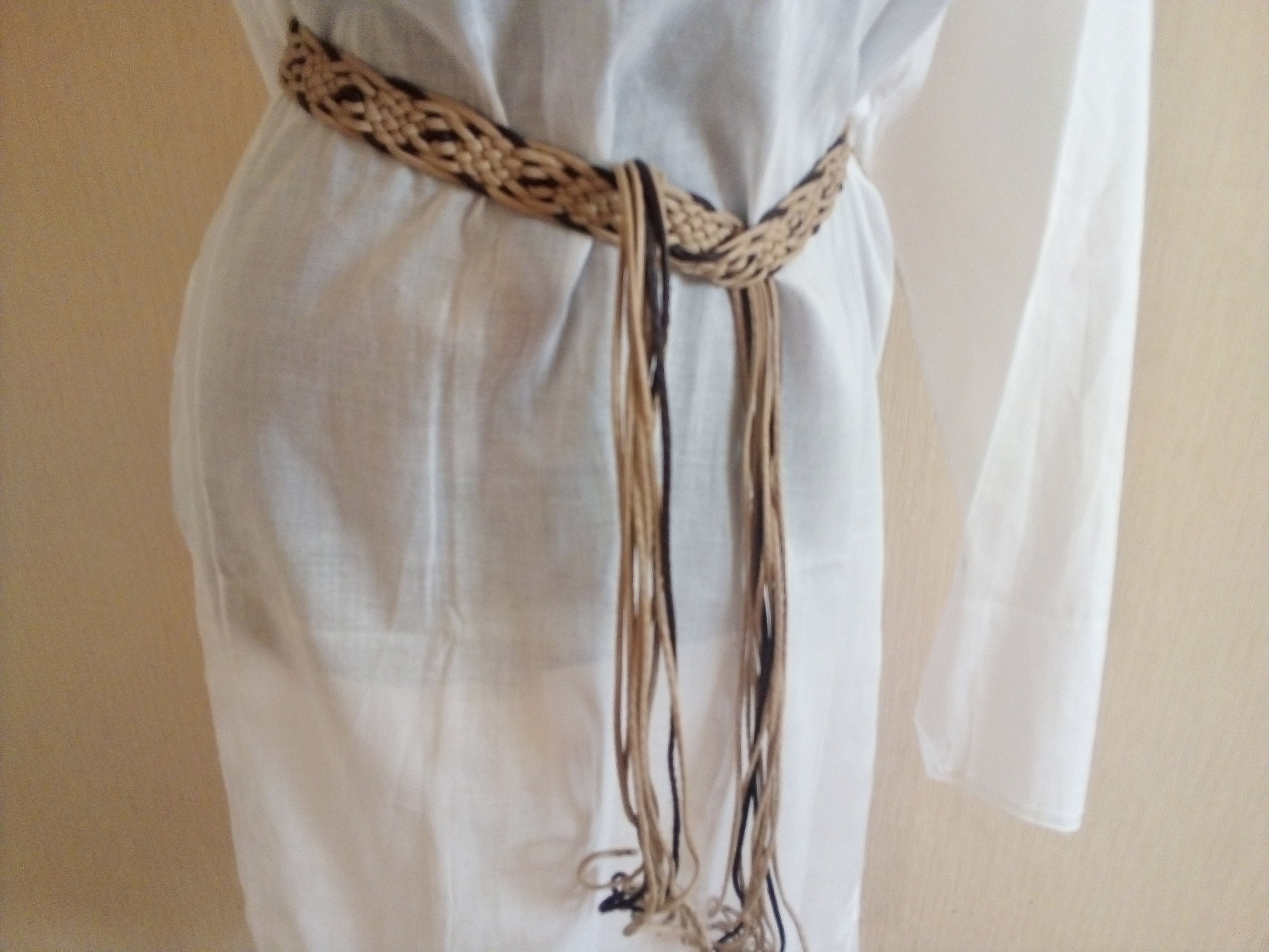 Woven Sash Belt with Fringe 36 inches Long Colorful Adjustable Woven Wrap Sash Belt with Fringe for  main image 2