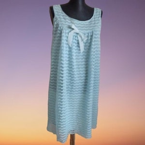 Pale Blue Babydoll Nightdress Lace Lingerie Nightie Vintage