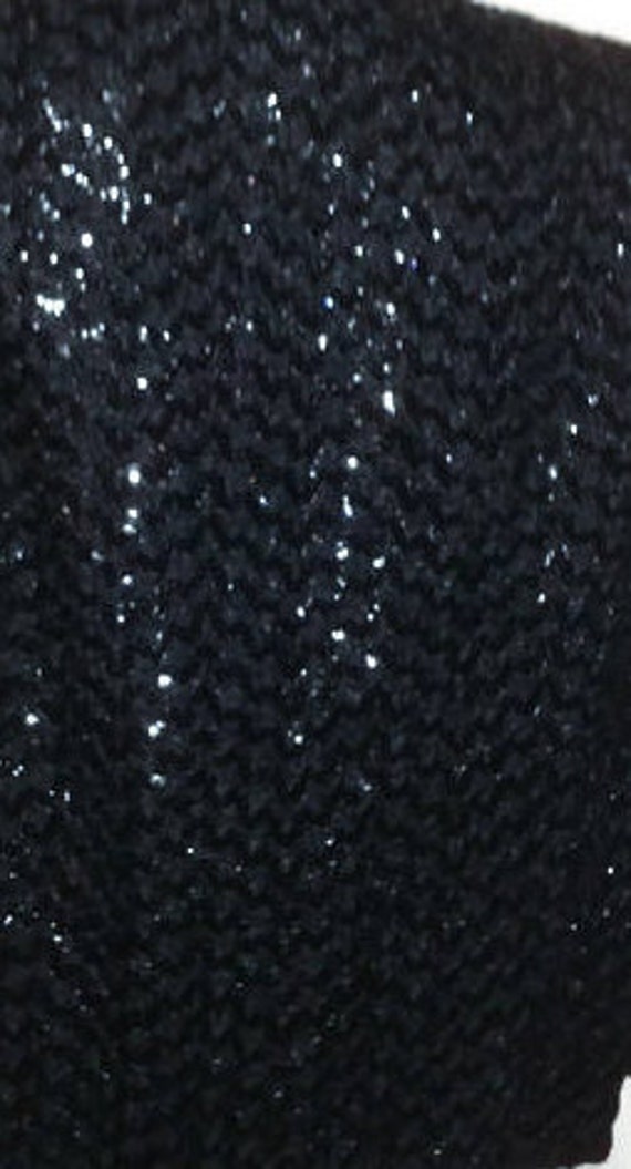 Black Glitter Blazer, Sequins Jacket, Vintage Eve… - image 6