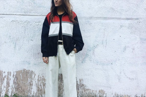 Vintage 90s Bomber jacket, Panelled Bomber Jacket,