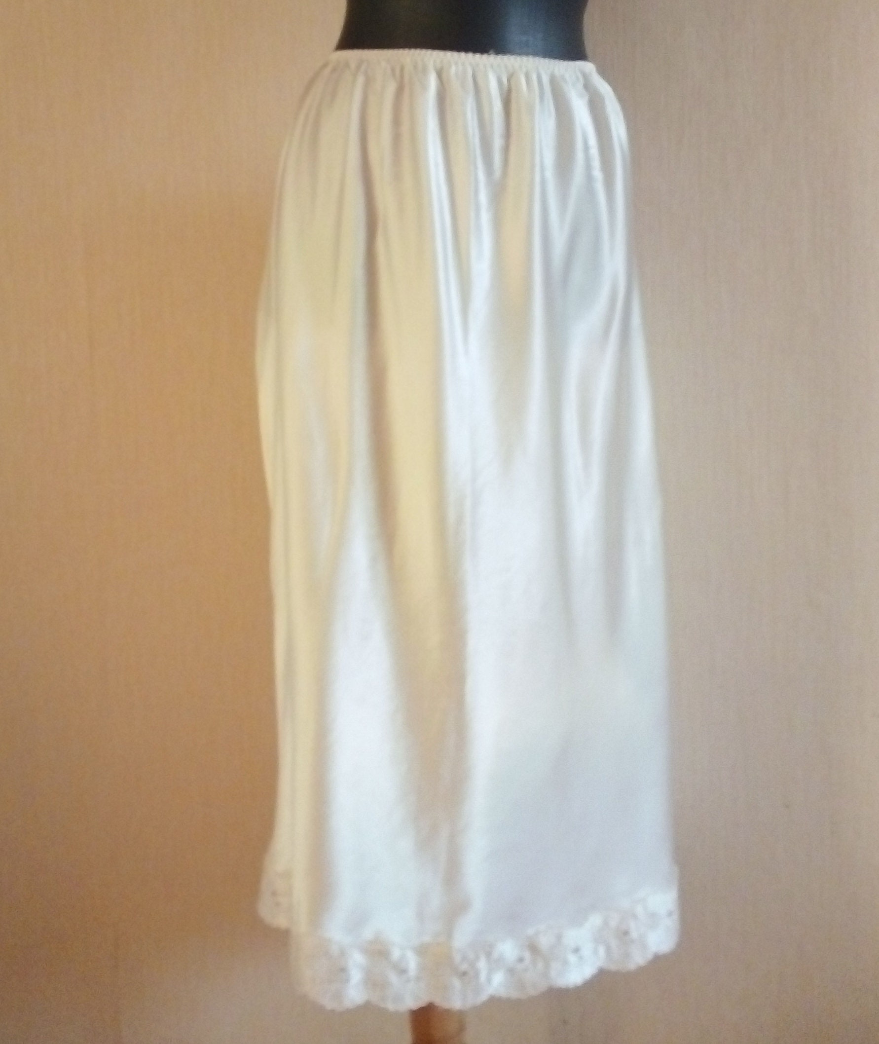 Vintage White lace half slip Designer slip skirt 90s maxi half | Etsy