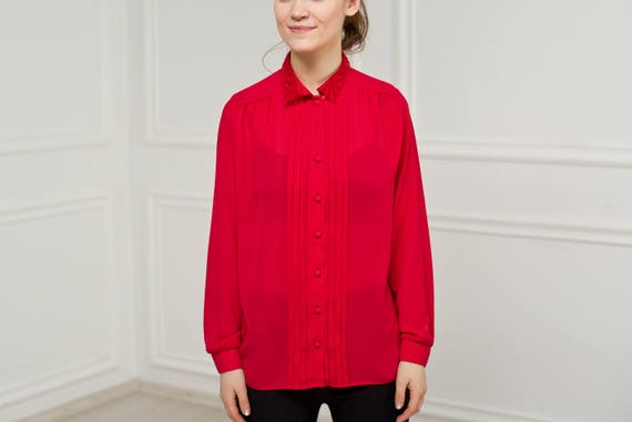 red elegant top