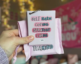 Self Harm Coping Strategy Flash Cards | Coping Skills Cards, Crisis Support Tools, Emotional Regulation Flash Cards, Distraction Techniques