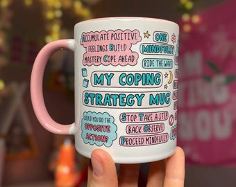 My DBT Coping Strategy Ceramic Mug | DBT Skills, Dialectical Behavioural Therapy, Coping Skills Mug, Therapy Gift, Mental Health Gift