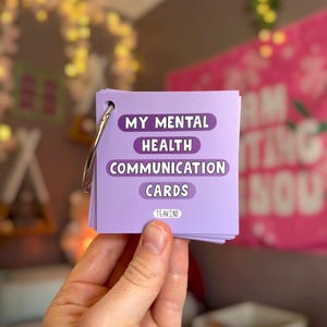 My Mental Health Communication Cards | Difficult Conversation Support, Therapy Tools, Mental Health Crisis Cards, Neurodivergent Tools