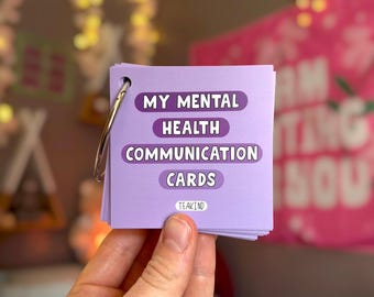 My Mental Health Communication Cards | Difficult Conversation Support, Therapy Tools, Mental Health Crisis Cards, Neurodivergent Tools