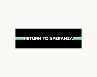 Return to Speranza - vinyl decals and stickers
