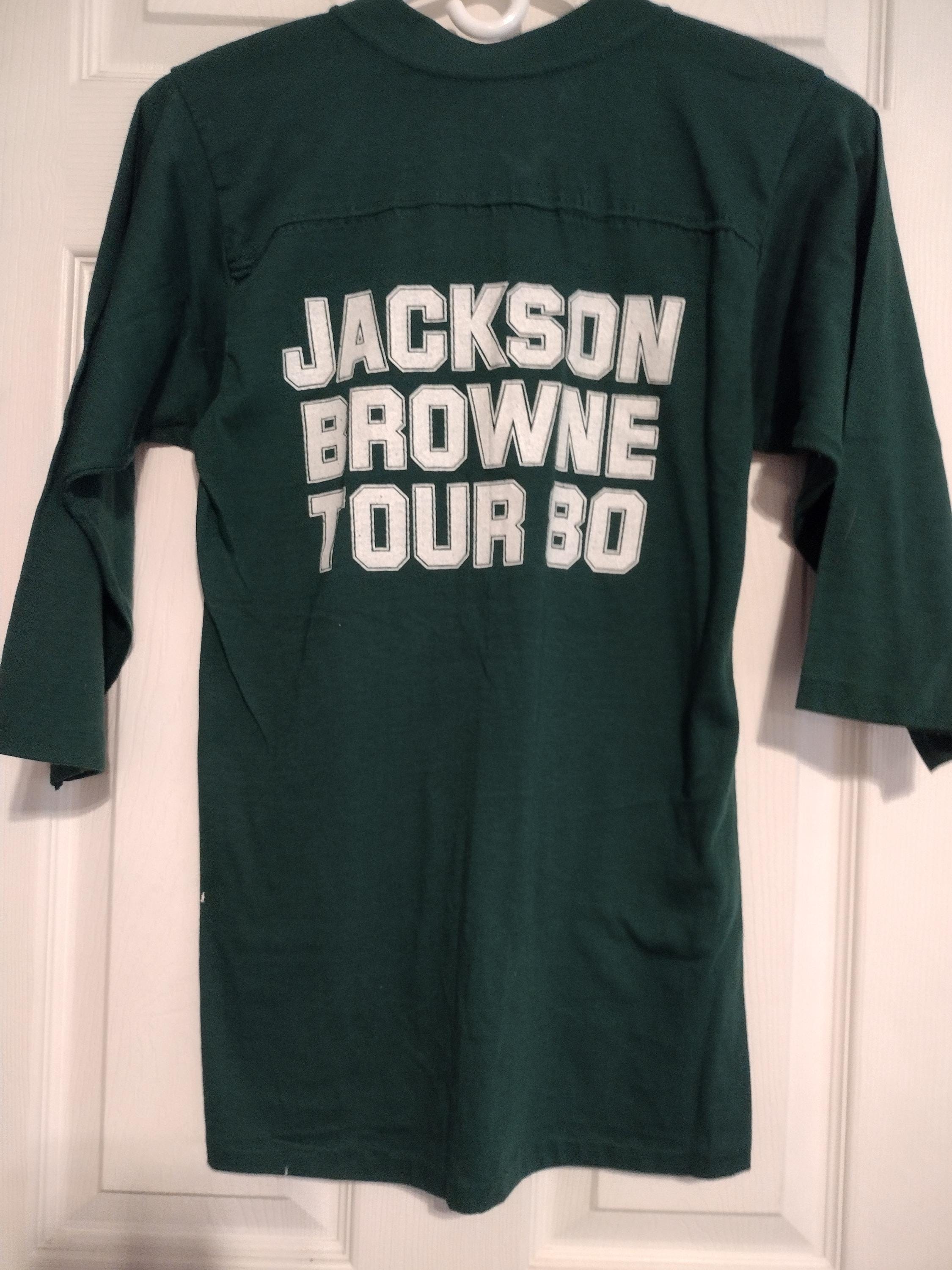 JACKSON BROWNE TOUR 80 LSシャツ Vintage Jackson Browne Holdout Tour 80 Concert TShirt Jersey