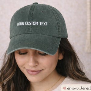 Custom Embroidered Hat with Text, Personalize Cap for Men and Women, Vintage Baseball Hats, Bride Cap