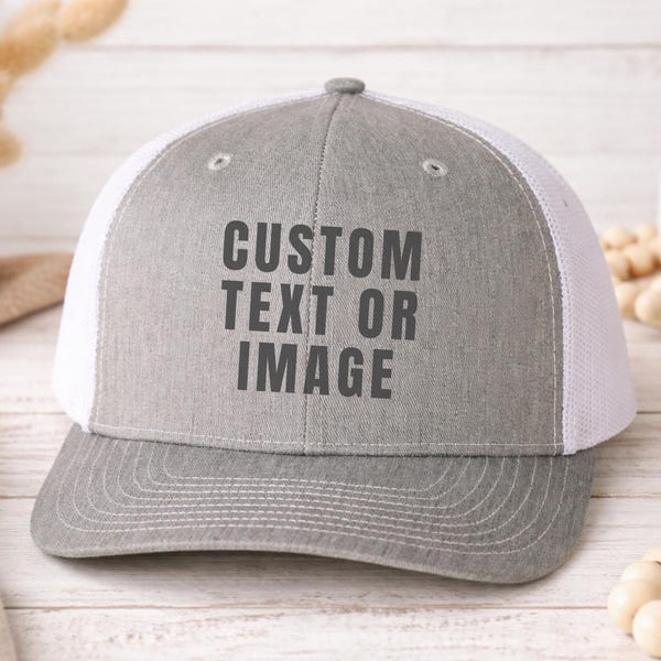 Gorra de camionero personalizada, gorra de béisbol personalizada, malla, snapback, texto impreso o logotipo comercial, regalo para papá