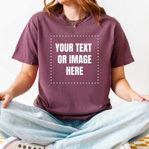 Custom Comfort Colors® Shirt for Women and Men, Personalized with Text or Logo, Soft, Vintage, Gifts, Events, Bridesmaids image 2
