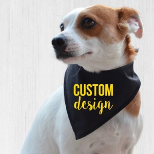 Custom Dog Bandanas Create Your Own Pet Accessories with Personalized Text and Graphics Free Shipping image 1