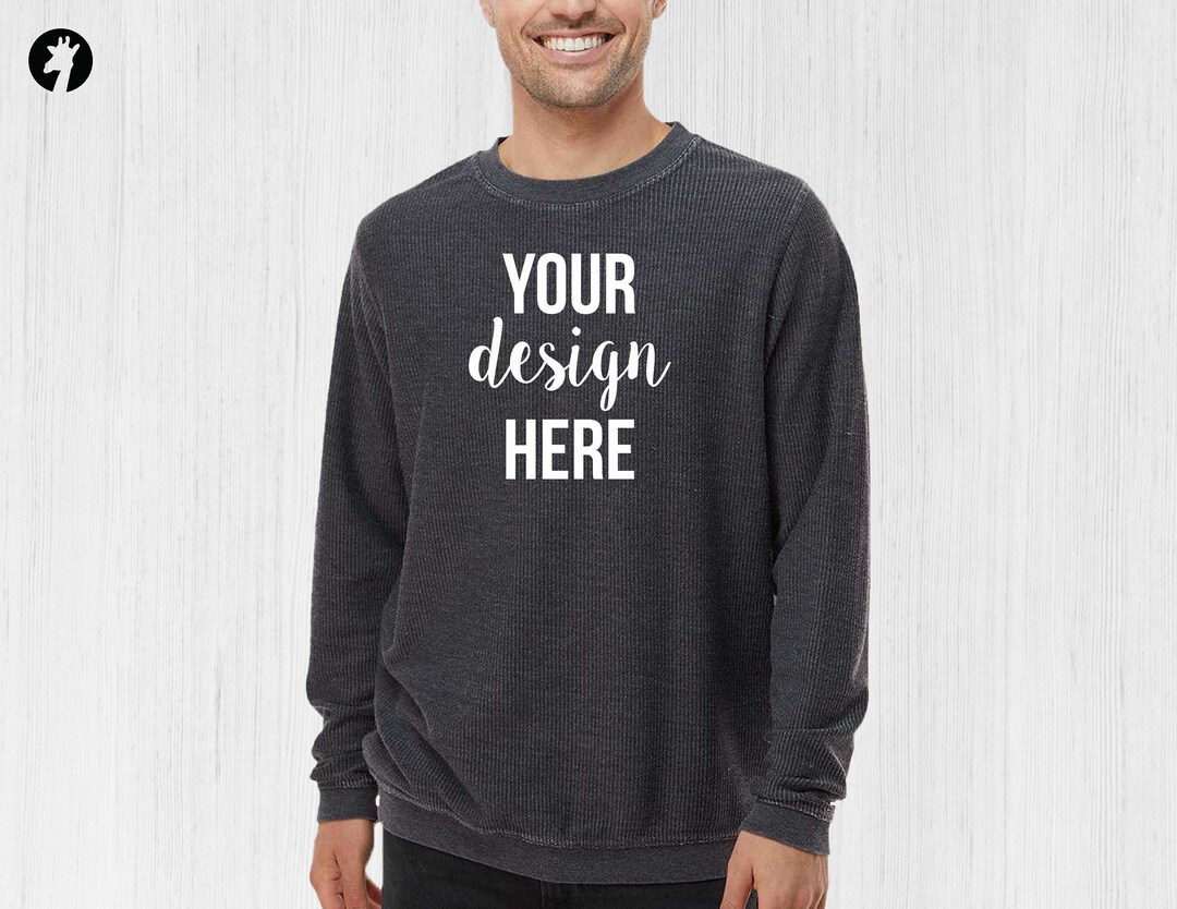 Custom Corded Sweatshirt, Personalized With Text, Graphic or Logo