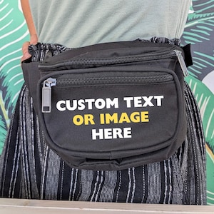 Custom Fanny Packs,  Fanny Pack print,  Personalized Fanny Packs, Bridesmaid Bags, Bridal Gifts, Personalized Bag with Custom Logo