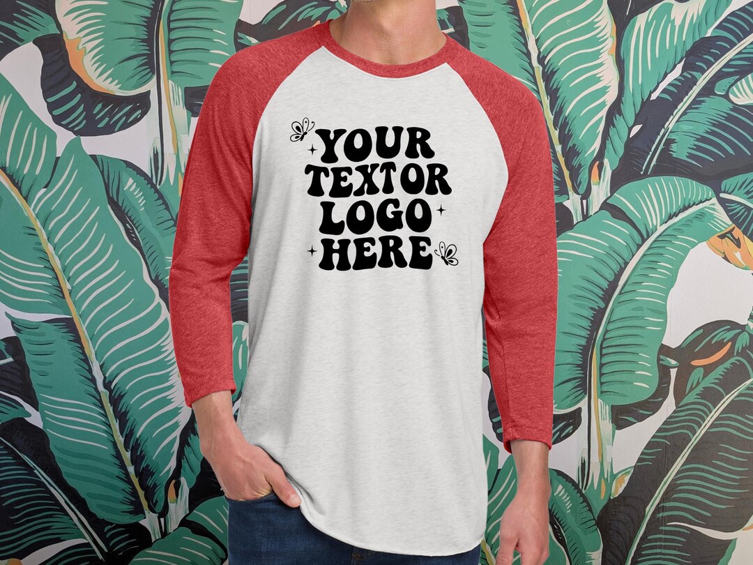 Custom 3/4 Sleeve Shirt, Raglan Personalized Triblend Baseball Tee